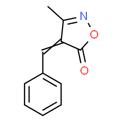 ChemSpider 2D Image | 4-Benzylidene-3-methyl-1,2-oxazol-5(4H)-one | C11H9NO2
