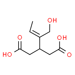 ChemSpider 2D Image | 3-[(2Z)-1-Hydroxy-2-buten-2-yl]pentanedioic acid | C9H14O5