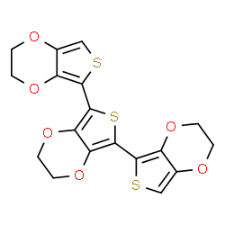 ChemSpider 2D Image | 2,2',2'',3,3',3''-Hexahydro-5,5':7',5''-terthieno[3,4-b][1,4]dioxine | C18H14O6S3