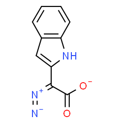 ChemSpider 2D Image | indolyldiazoacetate | C10H6N3O2