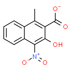 ChemSpider 2D Image | Methyl-3-hydroxy-4-nitro-2-naphthoate | C12H8NO5