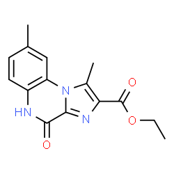 ChemSpider 2D Image | Ethyl 1,8-dimethyl-4-oxo-4,5-dihydroimidazo[1,2-a]quinoxaline-2-carboxylate | C15H15N3O3