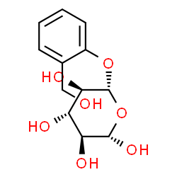 ChemSpider 2D Image | (2S,3S,4S,5R,6R)-6-[2-(Hydroxymethyl)phenoxy]tetrahydro-2H-pyran-2,3,4,5-tetrol | C12H16O7