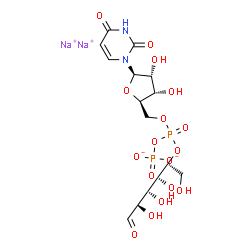 ChemSpider 2D Image | UDP-D-glucose disodium salt | C15H22N2Na2O17P2