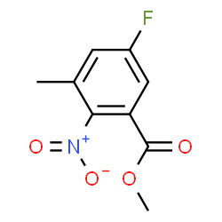ChemSpider 2D Image | Methyl 5-fluoro-3-methyl-2-nitrobenzoate | C9H8FNO4