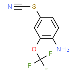 ChemSpider 2D Image | 4-Amino-3-(trifluoromethoxy)phenyl thiocyanate | C8H5F3N2OS