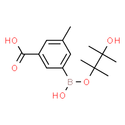 ChemSpider 2D Image | 3-{Hydroxy[(3-hydroxy-2,3-dimethyl-2-butanyl)oxy]boryl}-5-methylbenzoic acid | C14H21BO5