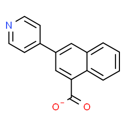 ChemSpider 2D Image | 3-(4-Pyridinyl)-1-naphthoate | C16H10NO2