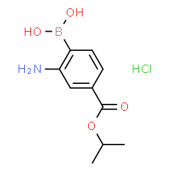 ChemSpider 2D Image | (2-Amino-4-(isopropoxycarbonyl)phenyl)-boronic acid hydrochloride | C10H15BClNO4