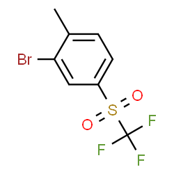 ChemSpider 2D Image | 2-Bromo-1-methyl-4-(trifluoromethylsulfonyl)benzene | C8H6BrF3O2S