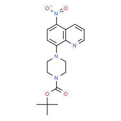 ChemSpider 2D Image | tert-Butyl 4-(5-nitroquinolin-8-yl)piperazine-1-carboxylate | C18H22N4O4