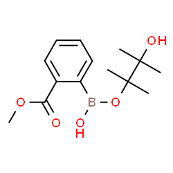ChemSpider 2D Image | Methyl 2-{hydroxy[(3-hydroxy-2,3-dimethyl-2-butanyl)oxy]boryl}benzoate | C14H21BO5