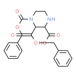 ChemSpider 2D Image | 3,4-Bis((benzyloxy)carbonyl)piperazine-2-carboxylic acid | C21H22N2O6