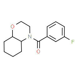 ChemSpider 2D Image | (3-Fluorophenyl)(octahydro-4H-1,4-benzoxazin-4-yl)methanone | C15H18FNO2