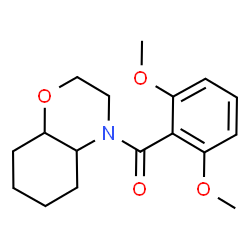 ChemSpider 2D Image | (2,6-Dimethoxyphenyl)(octahydro-4H-1,4-benzoxazin-4-yl)methanone | C17H23NO4