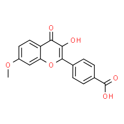ChemSpider 2D Image | 4-(3-Hydroxy-7-methoxy-4-oxo-4H-chromen-2-yl)benzoic acid | C17H12O6
