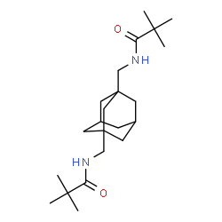 ChemSpider 2D Image | N,N'-[Tricyclo[3.3.1.1~3,7~]decane-1,3-diylbis(methylene)]bis(2,2-dimethylpropanamide) | C22H38N2O2
