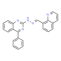 ChemSpider 2D Image | 4-Phenyl-2-[(2E)-2-(8-quinolinylmethylene)hydrazino]quinazoline | C24H17N5