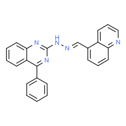 ChemSpider 2D Image | 4-Phenyl-2-[(2E)-2-(5-quinolinylmethylene)hydrazino]quinazoline | C24H17N5