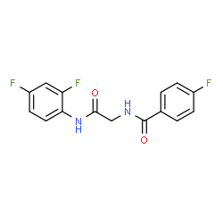 ChemSpider 2D Image | N-{2-[(2,4-Difluorophenyl)amino]-2-oxoethyl}-4-fluorobenzamide | C15H11F3N2O2