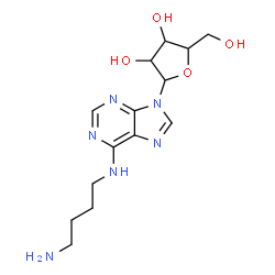 ChemSpider 2D Image | N-(4-Aminobutyl)-9-pentofuranosyl-9H-purin-6-amine | C14H22N6O4