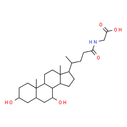 ChemSpider 2D Image | N-(3,7-Dihydroxy-24-oxocholan-24-yl)glycine | C26H43NO5