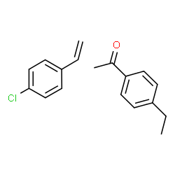 ChemSpider 2D Image | 1-(4-Ethylphenyl)ethanone - 1-chloro-4-vinylbenzene (1:1) | C18H19ClO
