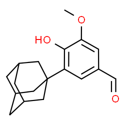 ChemSpider 2D Image | 3-(Adamantan-1-yl)-4-hydroxy-5-methoxybenzaldehyde | C18H22O3