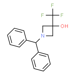 ChemSpider 2D Image | 1-Benzhydryl-3-(trifluoromethyl)azetidin-3-ol | C17H16F3NO