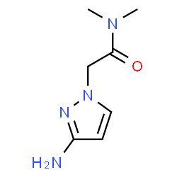 ChemSpider 2D Image | 2-(3-aminopyrazol-1-yl)-N,N-dimethylacetamide | C7H12N4O