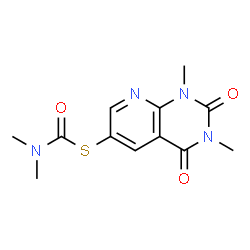 ChemSpider 2D Image | S-(1,3-Dimethyl-2,4-dioxo-1,2,3,4-tetrahydropyrido[2,3-d]pyrimidin-6-yl) dimethylcarbamothioate | C12H14N4O3S