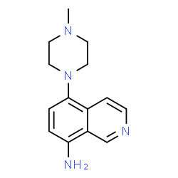 ChemSpider 2D Image | 5-(4-Methyl-1-piperazinyl)-8-isoquinolinamine | C14H18N4