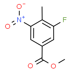 ChemSpider 2D Image | Methyl 3-fluoro-4-methyl-5-nitrobenzoate | C9H8FNO4