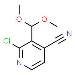 ChemSpider 2D Image | 2-Chloro-3-(dimethoxymethyl)isonicotinonitrile | C9H9ClN2O2