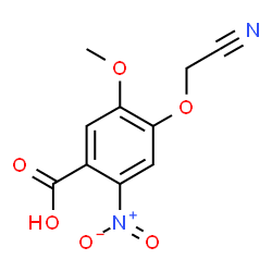 ChemSpider 2D Image | 4-(Cyanomethoxy)-5-methoxy-2-nitrobenzoic acid | C10H8N2O6