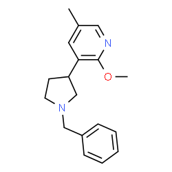 ChemSpider 2D Image | 3-(1-Benzyl-3-pyrrolidinyl)-2-methoxy-5-methylpyridine | C18H22N2O