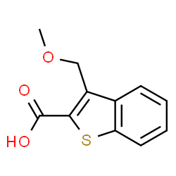 ChemSpider 2D Image | 3-(Methoxymethyl)-1-benzothiophene-2-carboxylic acid | C11H10O3S