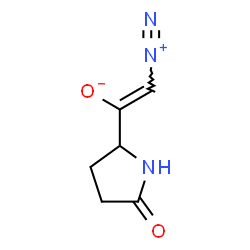 ChemSpider 2D Image | (Z)-2-Diazonio-1-(5-oxo-2-pyrrolidinyl)ethenolate | C6H7N3O2