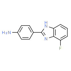 ChemSpider 2D Image | 4-(4-Fluoro-1H-benzimidazol-2-yl)aniline | C13H10FN3
