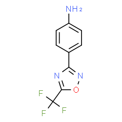 ChemSpider 2D Image | 4-[5-(Trifluoromethyl)-1,2,4-oxadiazol-3-yl]aniline | C9H6F3N3O