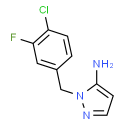 ChemSpider 2D Image | 1-(4-Chloro-3-fluorobenzyl)-1H-pyrazol-5-amine | C10H9ClFN3