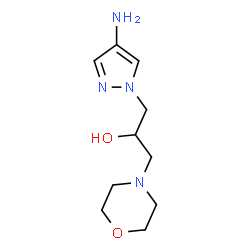 ChemSpider 2D Image | 1-(4-Amino-1H-pyrazol-1-yl)-3-(4-morpholinyl)-2-propanol | C10H18N4O2