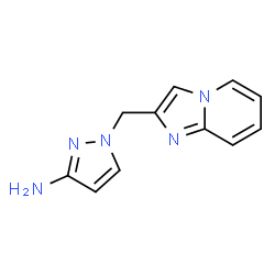 ChemSpider 2D Image | 1-(Imidazo[1,2-a]pyridin-2-ylmethyl)-1H-pyrazol-3-amine | C11H11N5
