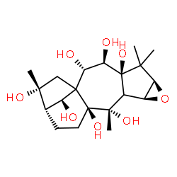 ChemSpider 2D Image | (1xi,2beta,3beta,6beta,7alpha,13beta,14S)-2,3-Epoxygrayanotoxane-5,6,7,9,10,14,16-heptol | C20H32O8