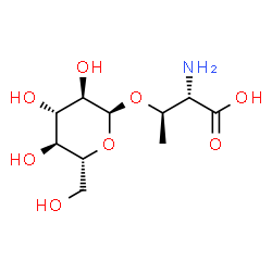 ChemSpider 2D Image | (2S,3R)-2-Amino-3-{[(2S,3R,4S,5S,6R)-3,4,5-trihydroxy-6-(hydroxymethyl)tetrahydro-2H-pyran-2-yl]oxy}butanoic acid | C10H19NO8
