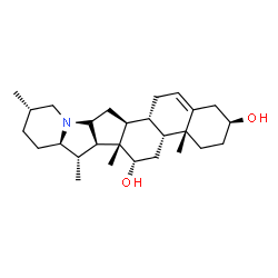 ChemSpider 2D Image | (3beta,9beta,12alpha,16R)-Solanid-5-ene-3,12-diol | C27H43NO2
