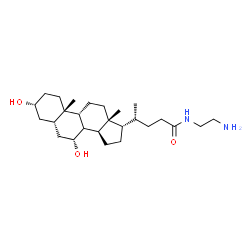 ChemSpider 2D Image | (3alpha,5beta,7alpha,8xi,9beta,17alpha)-N-(2-Aminoethyl)-3,7-dihydroxycholan-24-amide | C26H46N2O3