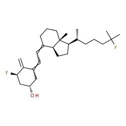 ChemSpider 2D Image | (1R,3S,5Z,7Z)-1,25-Difluoro-9,10-secocholesta-5,7,10-trien-3-ol | C27H42F2O