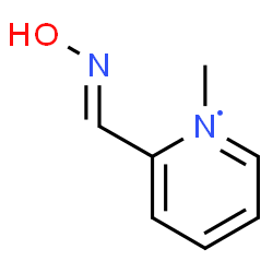 ChemSpider 2D Image | 2-[(E)-(Hydroxyimino)methyl]-1-methyl-1lambda~5~-pyridin-1-yl | C7H9N2O