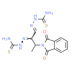 ChemSpider 2D Image | (2E,2'E)-2,2'-[(1E,2E)-3-(1,3-Dioxo-1,3-dihydro-2H-isoindol-2-yl)-1,2-butanediylidene]dihydrazinecarbothioamide | C14H15N7O2S2